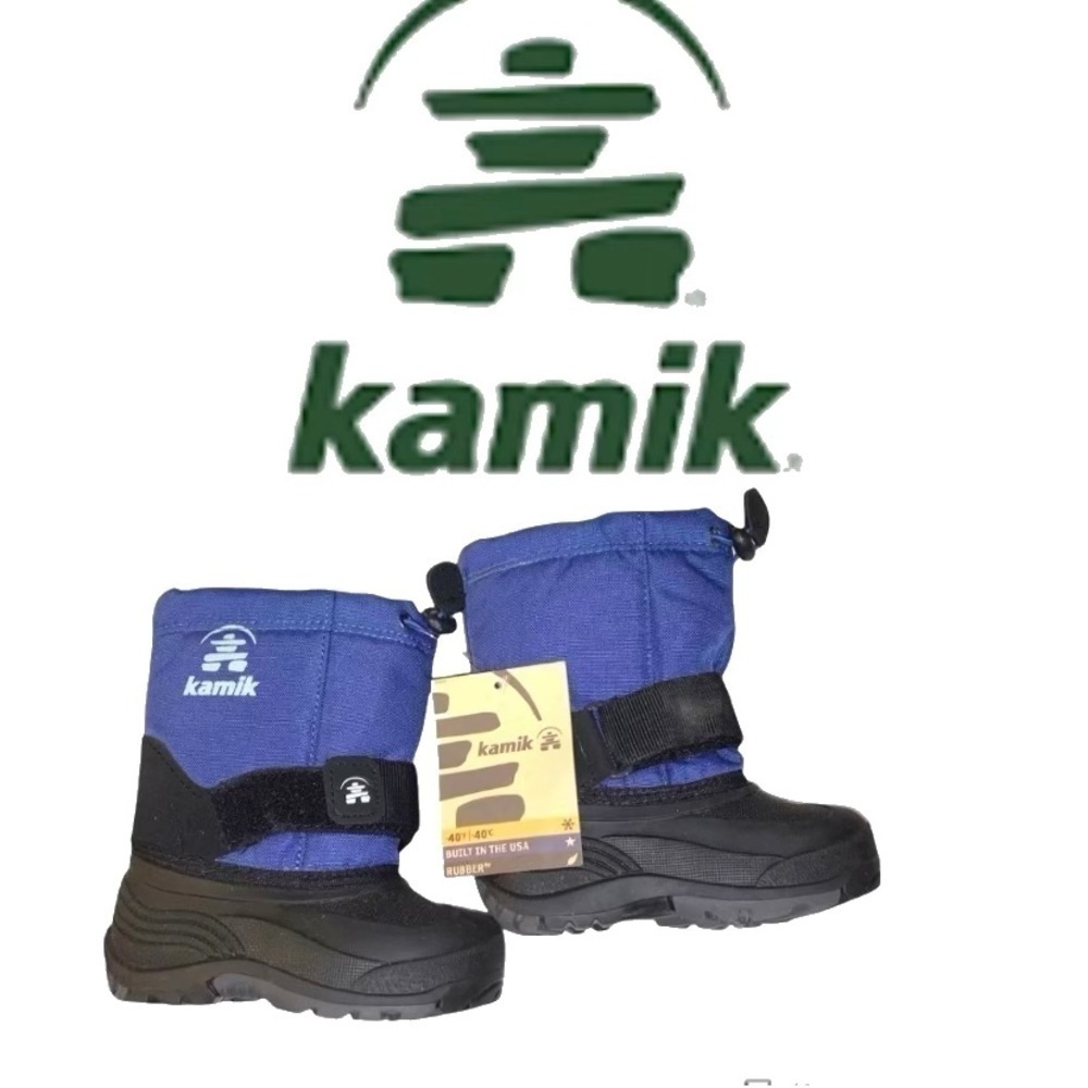 Kid's Kamik Navy Rocket WINTER SNOW Boots Comfort Rated -40°F Size 6M